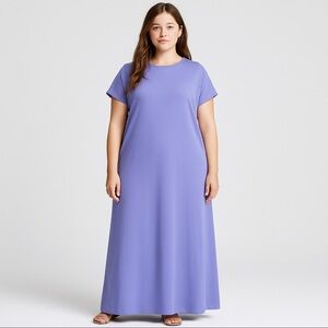 Abercrombie & Fitch Women’s Dress XXXL Long T-Shirt Maxi Lavender Cotton 11/4